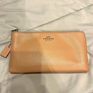 Coach double zip wallet